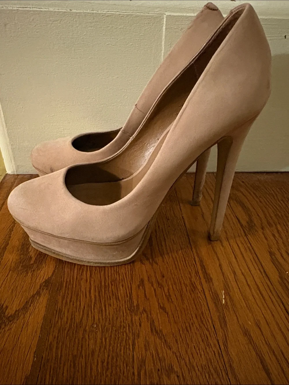 Steve Madden Women's Nude Suede Platform Classic High Heel